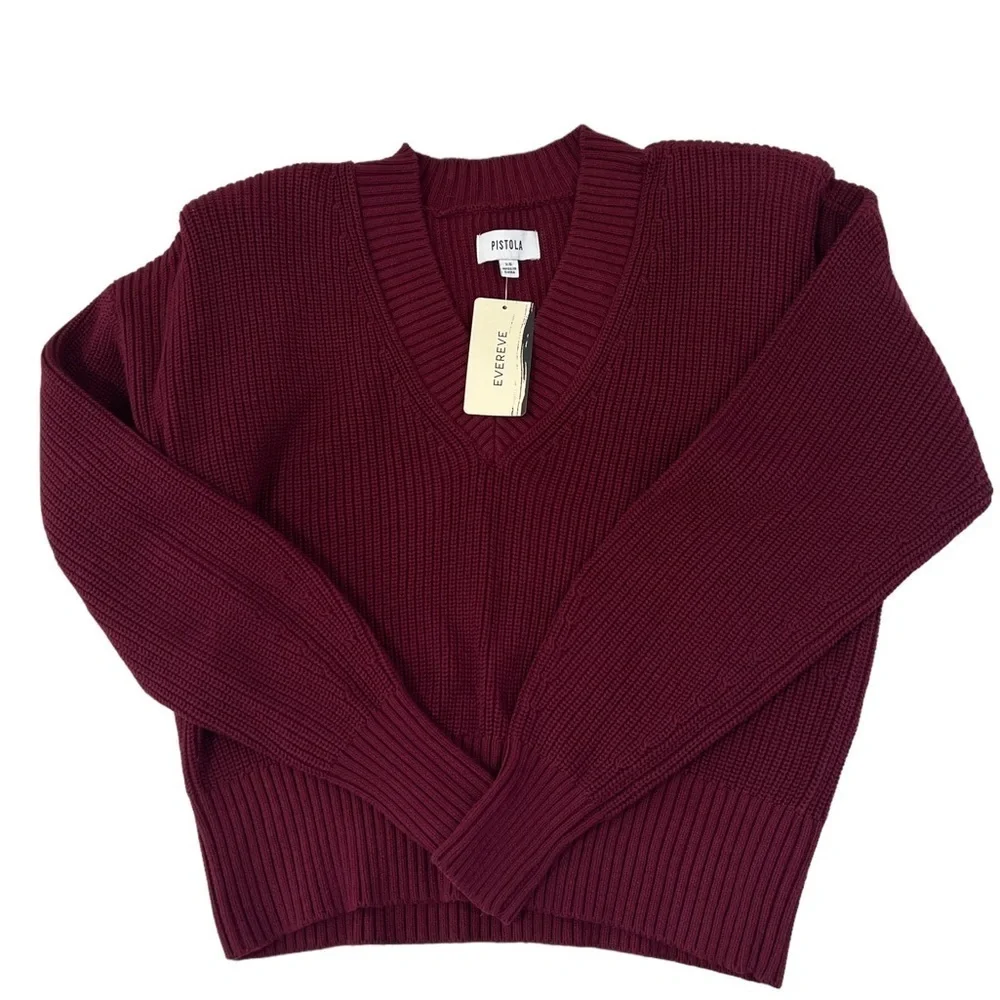 Pistola evereve shoulder pad sweater XS